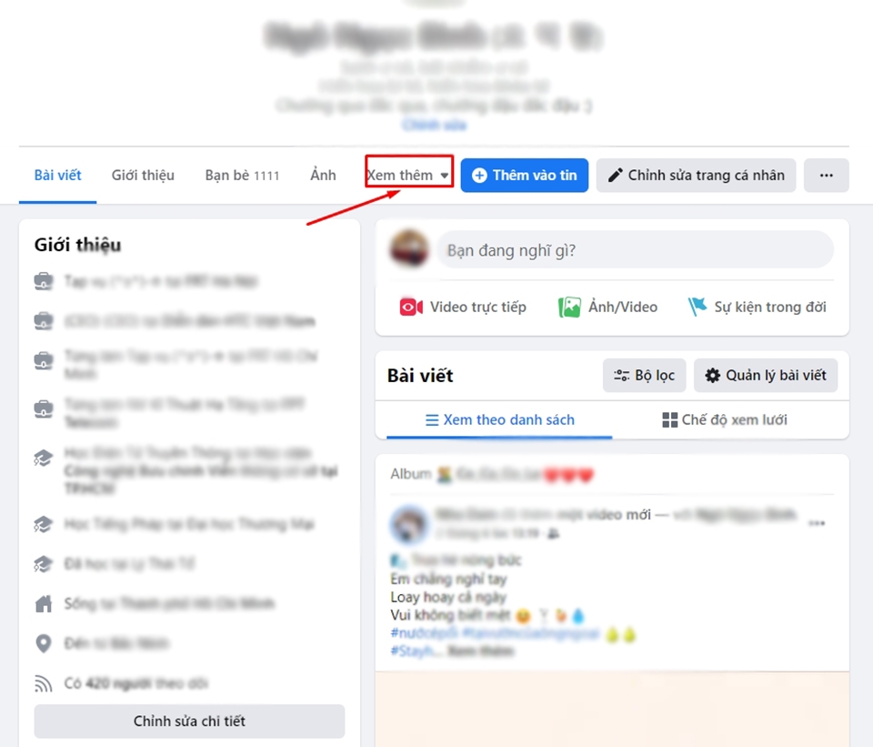 Truy cập Facebook của bạn