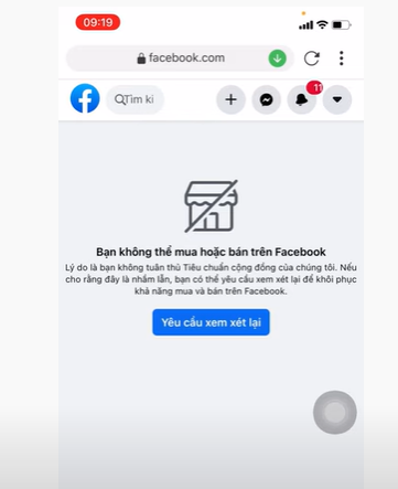 Kháng nghị tính năng Marketplace Facebook